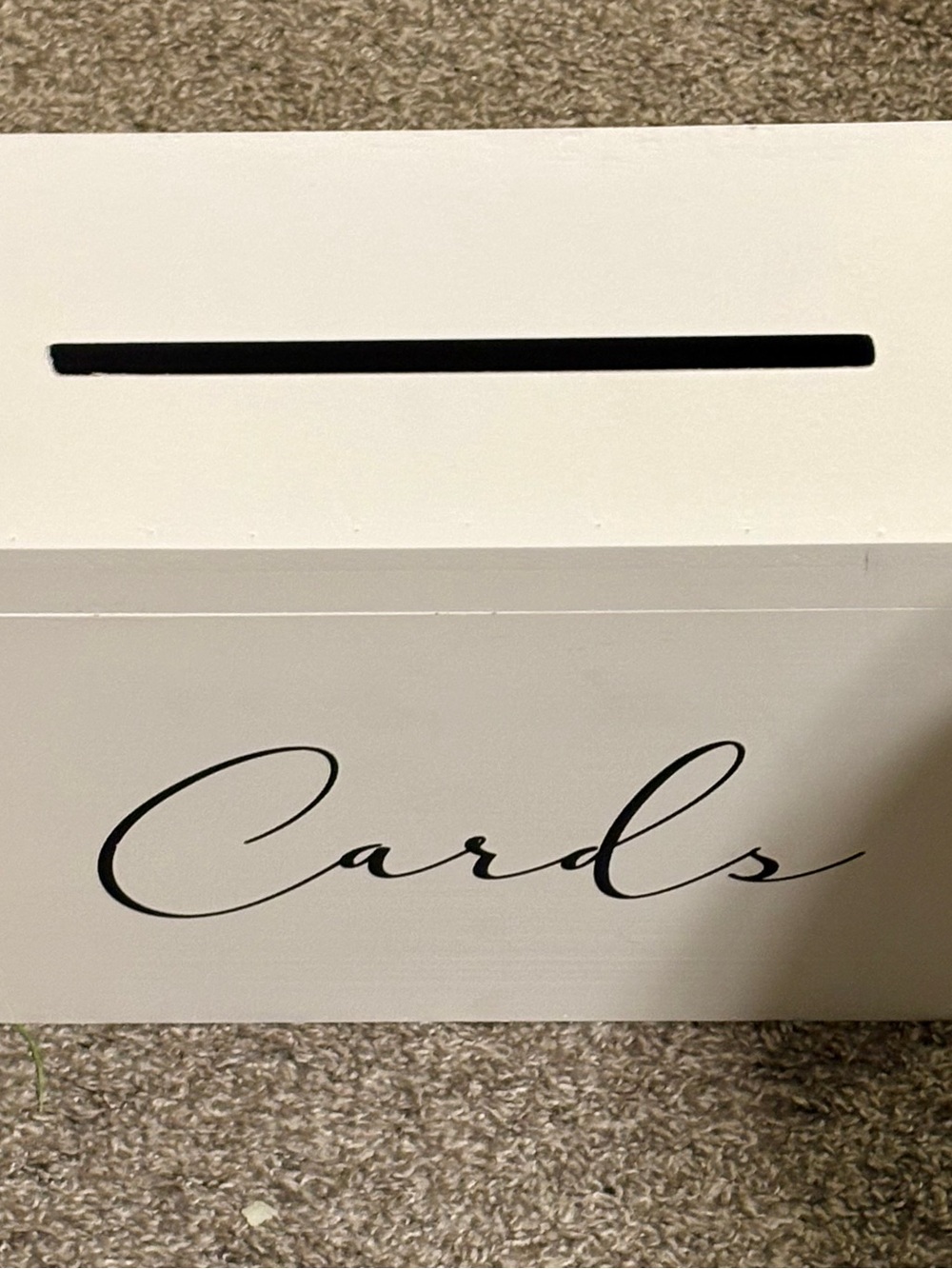 Hobby Lobby White 'Cards' Wooden Card Box